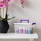 5 Qt. Plastic Craft Storage Container Bins with Lids, 6 Pack, Small Art & Office Supply Organizer Tote, Sensory Bins & Boxes for Home & University, Stackable, Carry Handle, Clear